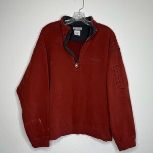 Columbia Maroon Quarter Zip Sweatshirt‎ Men’s Size XL